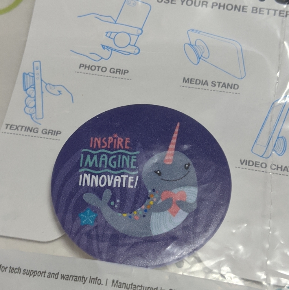 Brand new narwhal pop socket